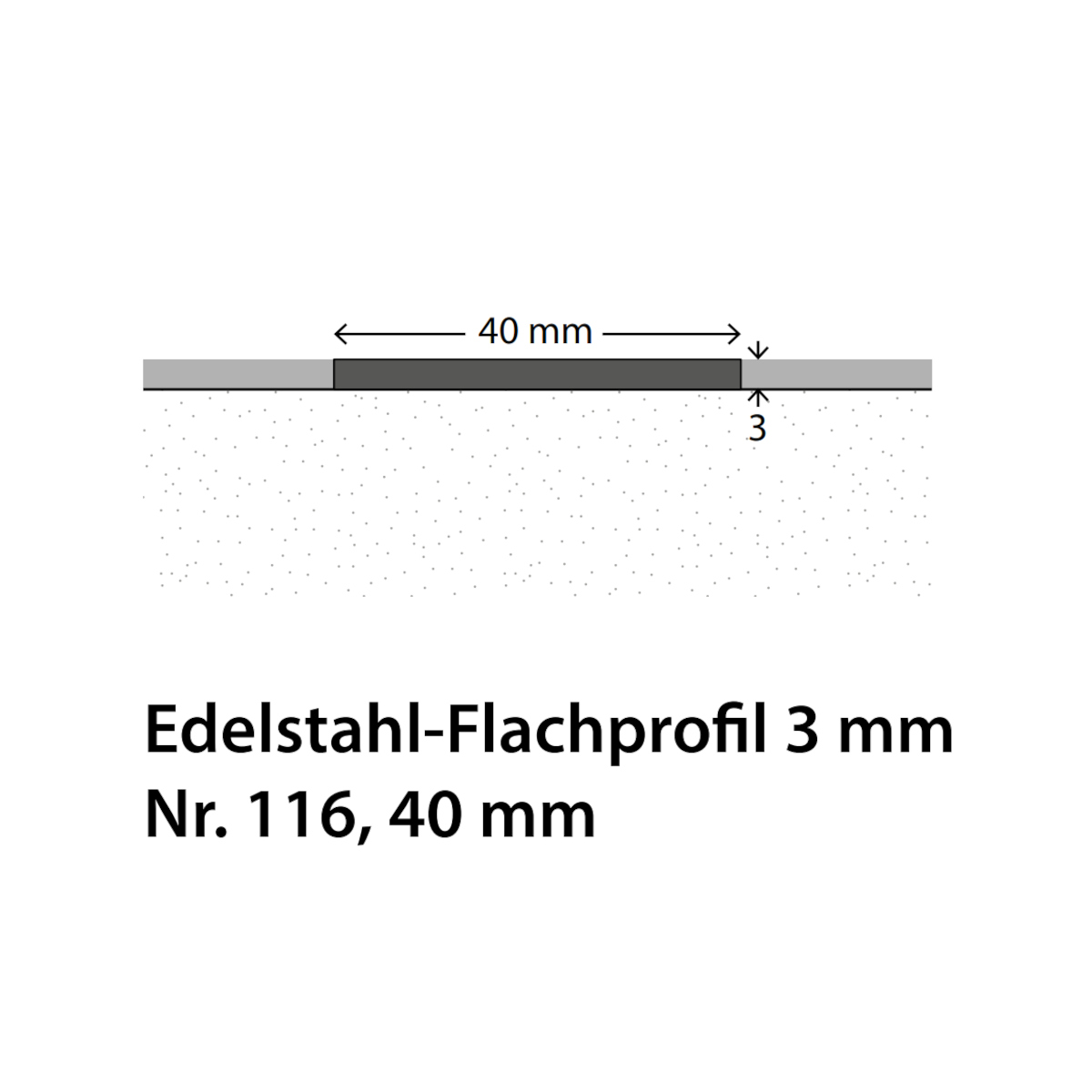 PRINZ Edelstahl Flachprofil Nr. 116, 3 mm stark, edelstahl gebürstet PRINZ Edelstahl Flachprofil Nr. 116, 3 mm stark, edelstahl gebürstet