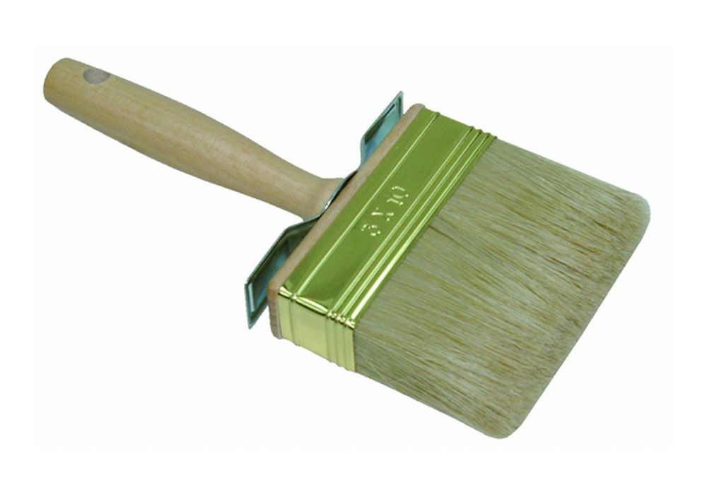 FRIESS Flächenstreicher Maler-Qualität, heller Chinaborstenmix, Messinglackblech