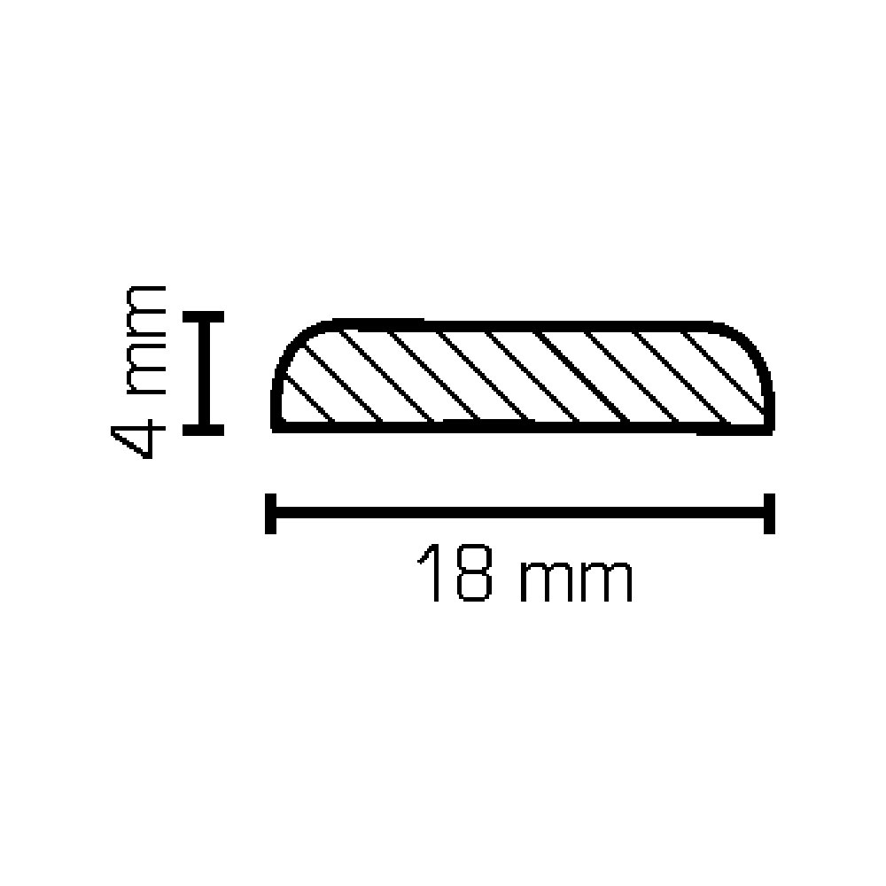 SÜDBROCK Roh- und Deckleiste 4 x 22 mm, roh, 200 cm