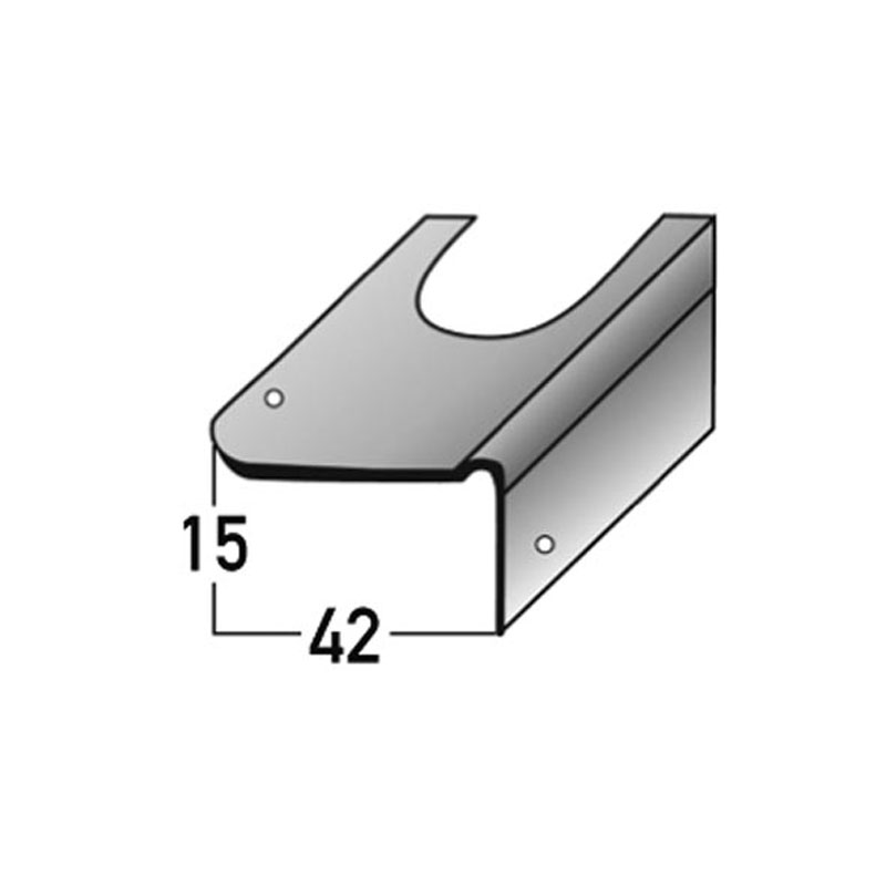 Auer Reparaturwinkel B15 für Betontreppen, 15 mm Nase, 100 cm, verzinkt Auer Reparaturwinkel B15 für Betontreppen, 15 mm Nase, 100 cm, verzinkt