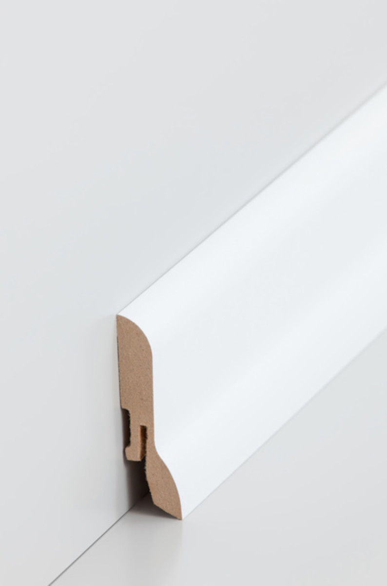 SÜDBROCK MDF Fußleiste 20 x 60 mm, Folie ummantelt, Weiß (31), 250 cm SÜDBROCK MDF Fußleiste 20 x 60 mm, Folie ummantelt, Weiß (31), 250 cm