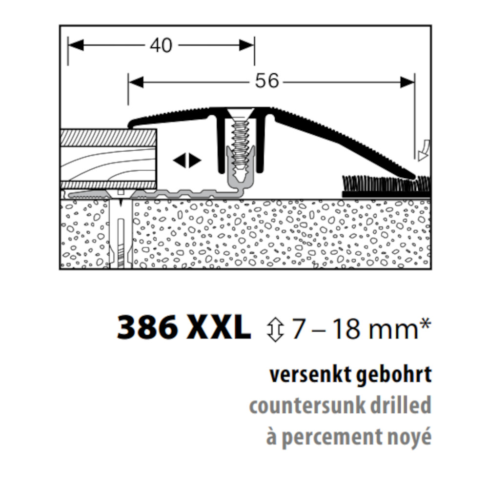 Küberit Anpassungsprofil Typ 386 XXL Küberit Anpassungsprofil Typ 386 XXL