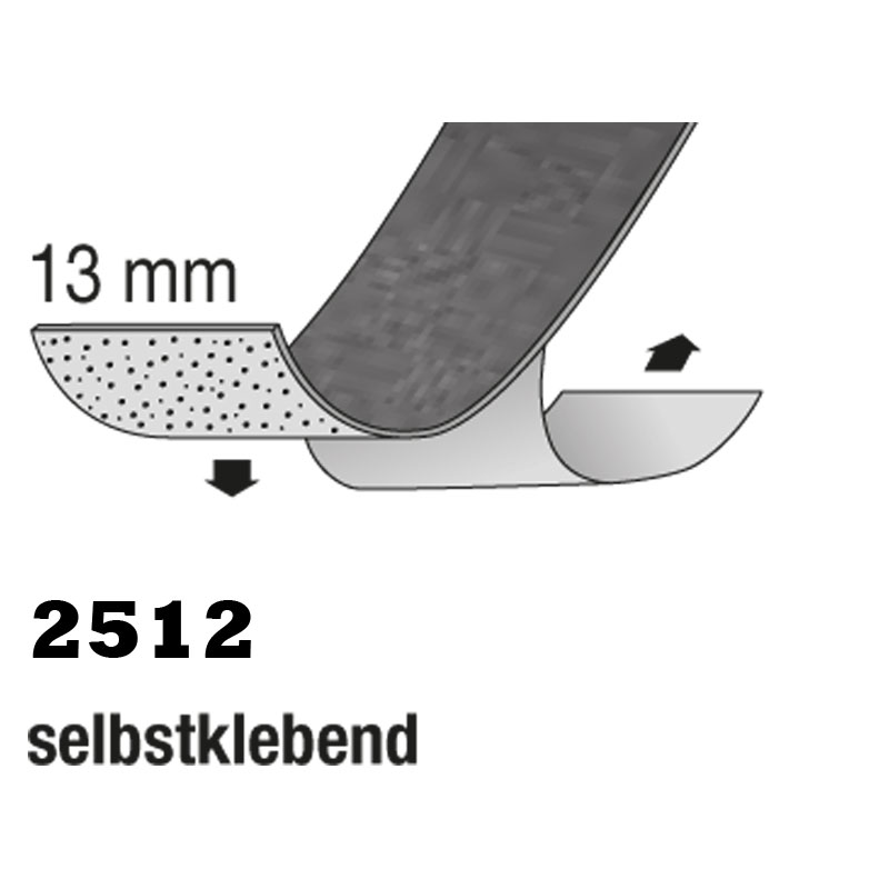 Küberit Gleitschutzeinlage SK, 13 mm, mit PVC, 25m Rolle, braun (GS3)