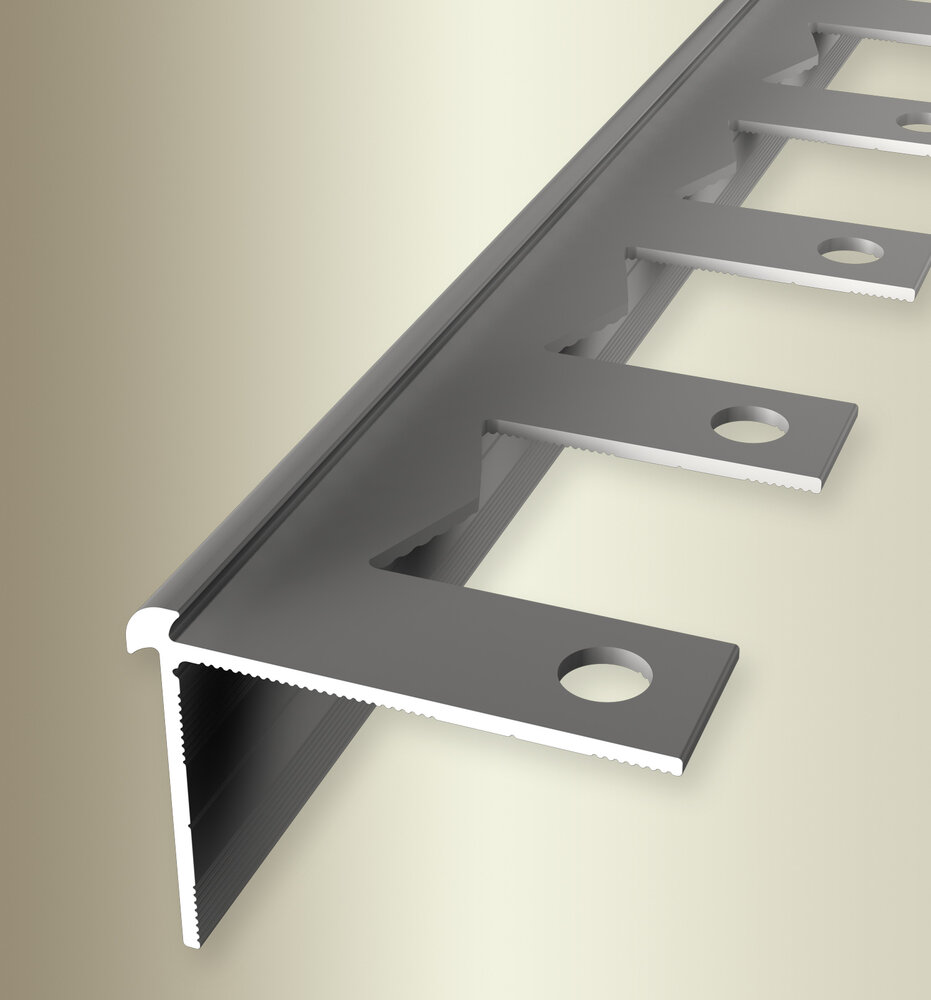 Küberit biegbares Treppenkantenprofil Typ 870 EB, 500 cm, edelstahloptik (F2) Küberit biegbares Treppenkantenprofil Typ 870 EB, 500 cm, edelstahloptik (F2)