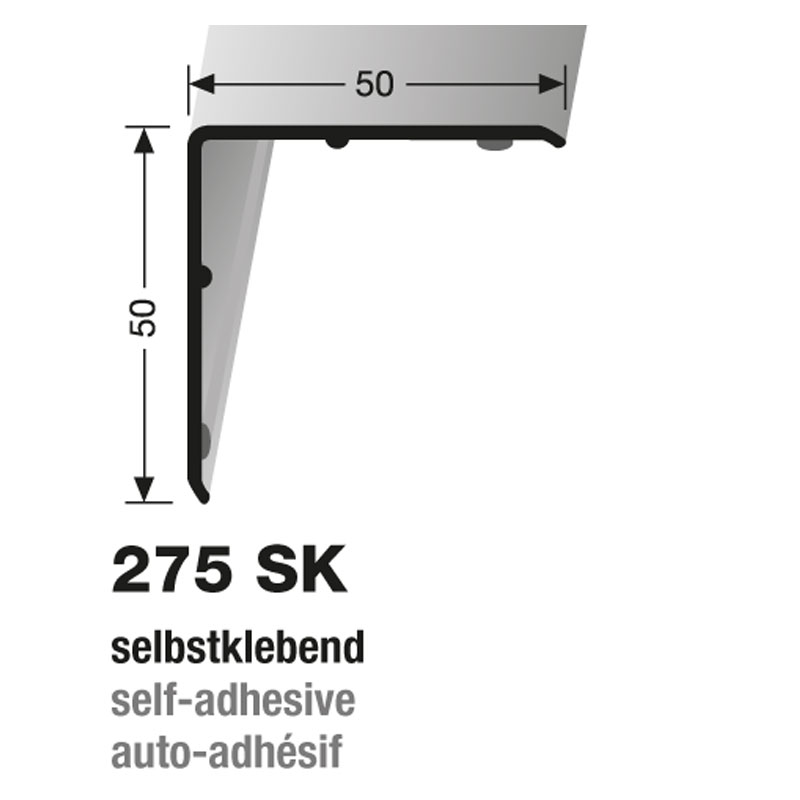 KÜBERIT Eckschutz selbstkleben 50x50mm 500cm, edelstahl (F2G)