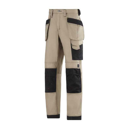 SNICKERS Canvas+T Bundhose mit Holstertaschen beige/schwarz, Gr. 160