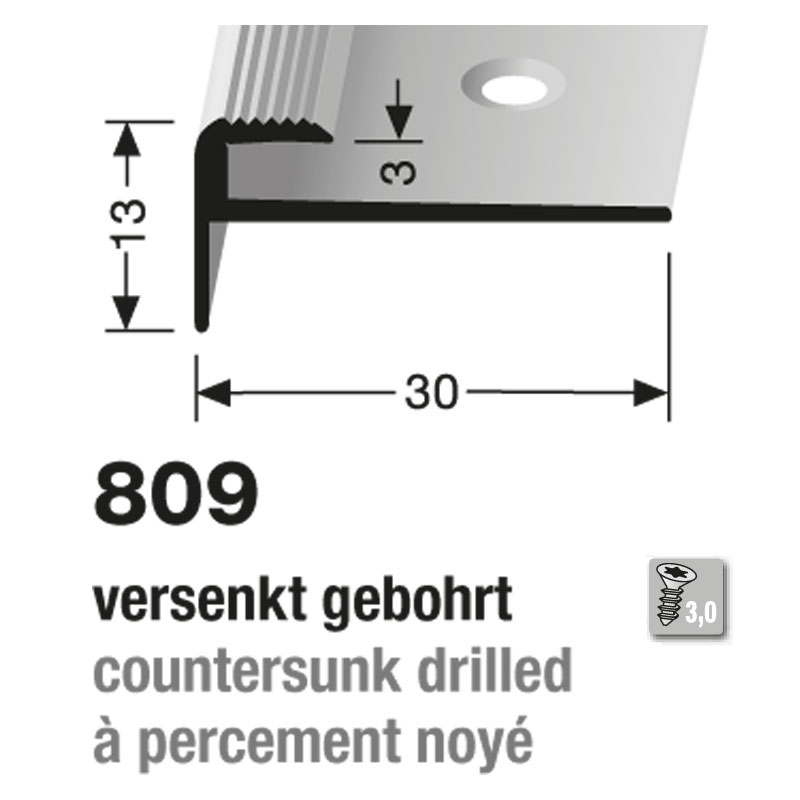 Küberit Alu Treppenkantenprofil Typ 809 Küberit Alu Treppenkantenprofil Typ 809