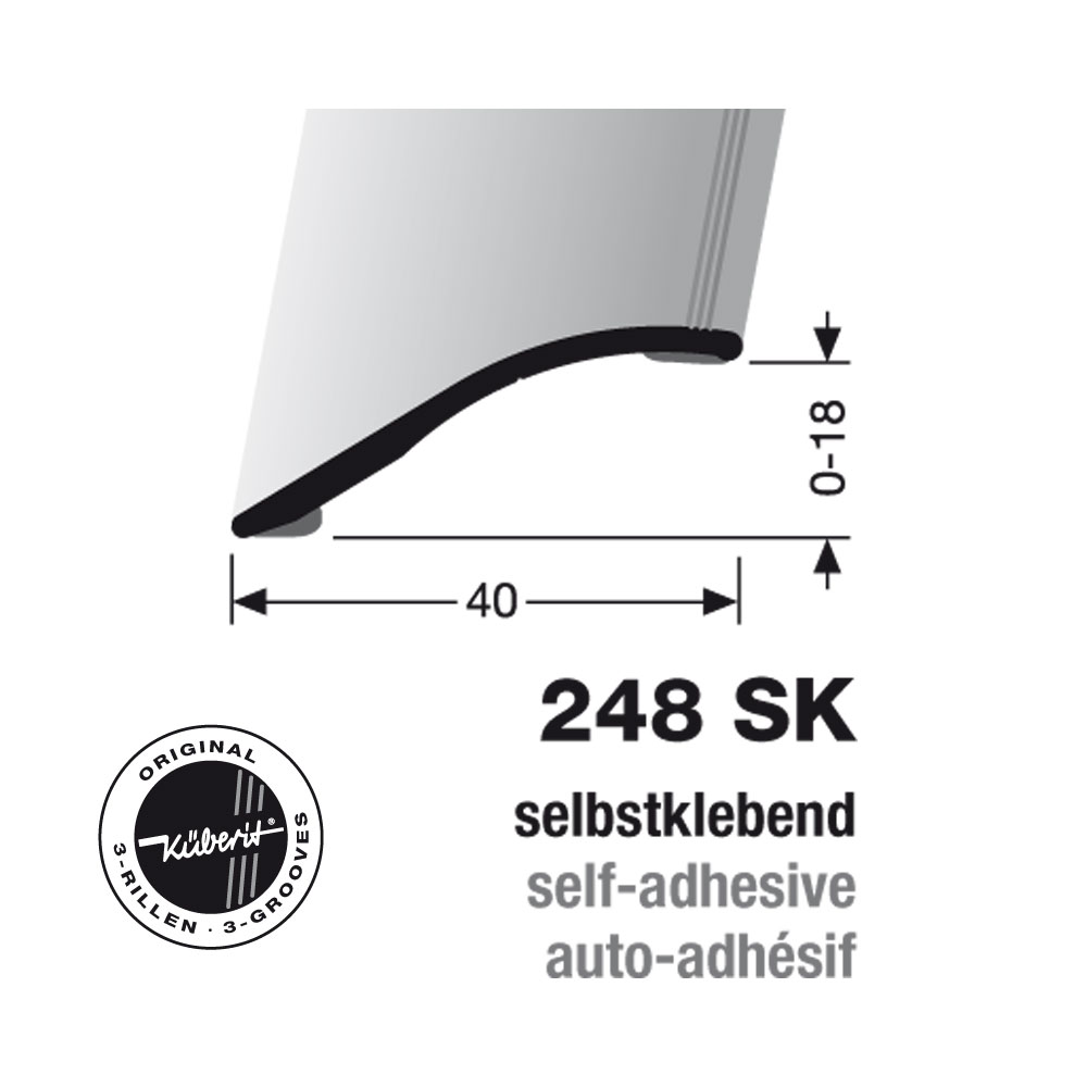 Küberit Alu Abschlußprofil 40 mm Typ 248 SK, 300 cm, platinum f.g. (F1G) Küberit Alu Abschlußprofil 40 mm Typ 248 SK, 300 cm, platinum f.g. (F1G)