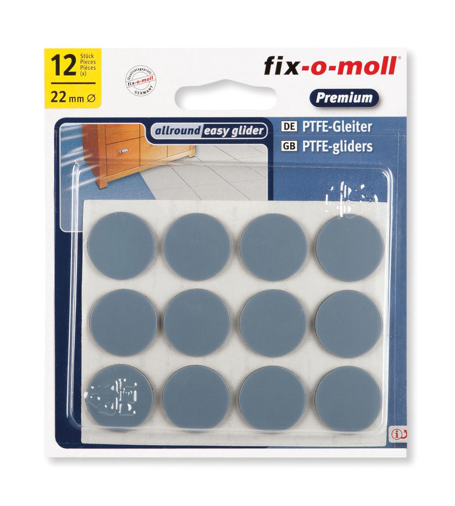 fix-o-moll PTFE Allround Easy-Glider, rund Ø 22 mm, 12 Stück fix-o-moll PTFE Allround Easy-Glider, rund Ø 22 mm, 12 Stück