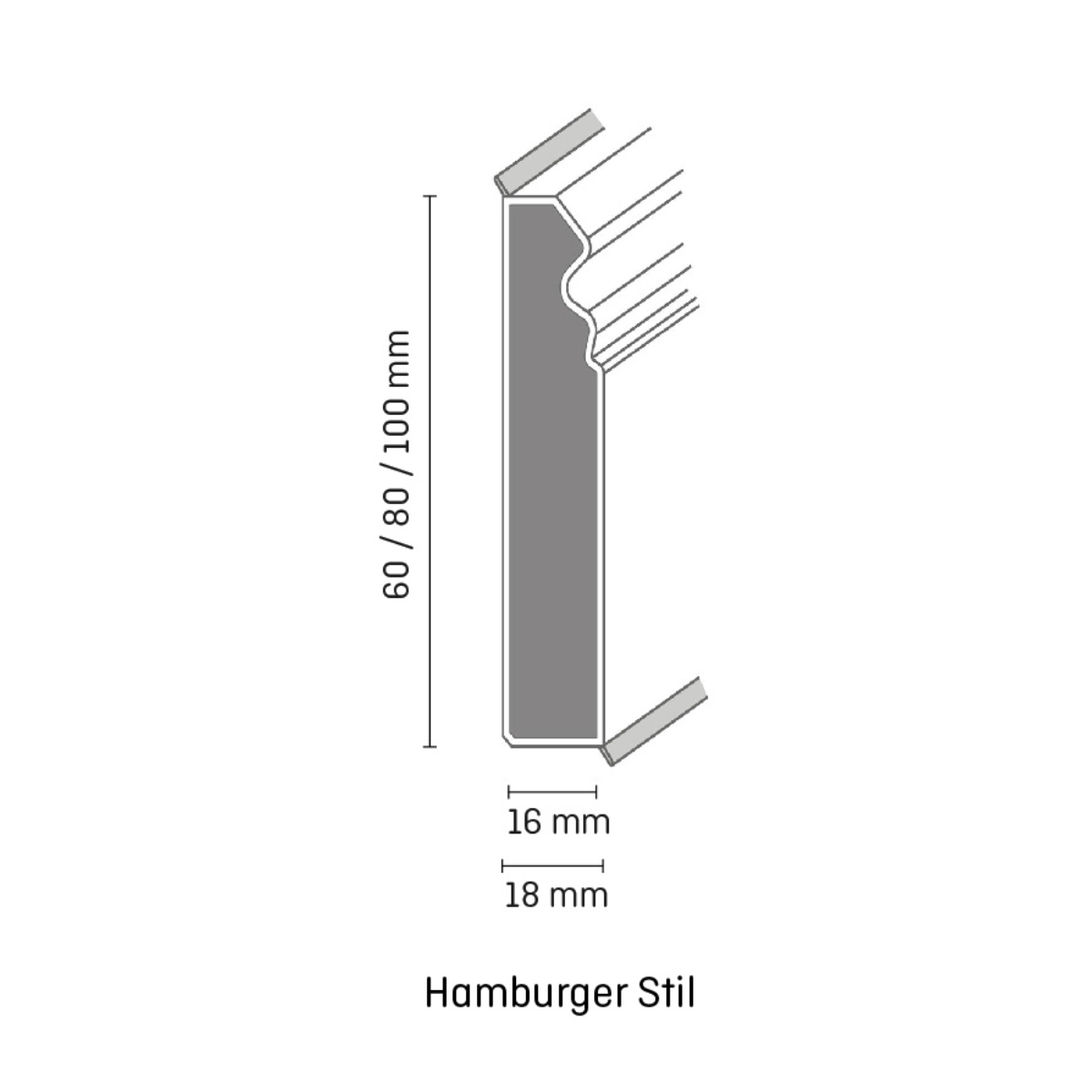 Döllken "Hamburger Stil 21 mm stark, HDF-Kern PVC ummantelt, 250 cm