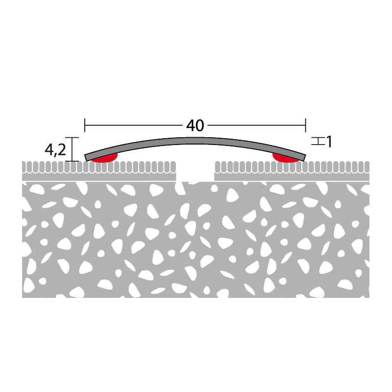 PRINZ Edelstahl Übergangsprofil Nr. 111 SK, 40 mm, edelstahl spiegelblank PRINZ Edelstahl Übergangsprofil Nr. 111 SK, 40 mm, edelstahl spiegelblank