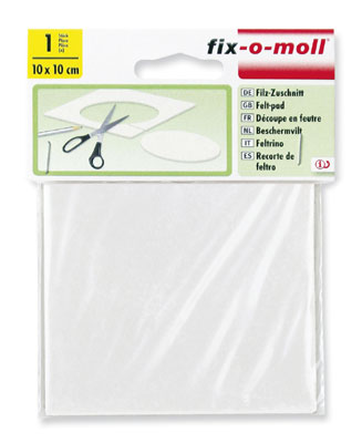 fix-o-moll Filz-Zuschnitt 10 x 10 cm, weiß fix-o-moll Filz-Zuschnitt 10 x 10 cm, weiß