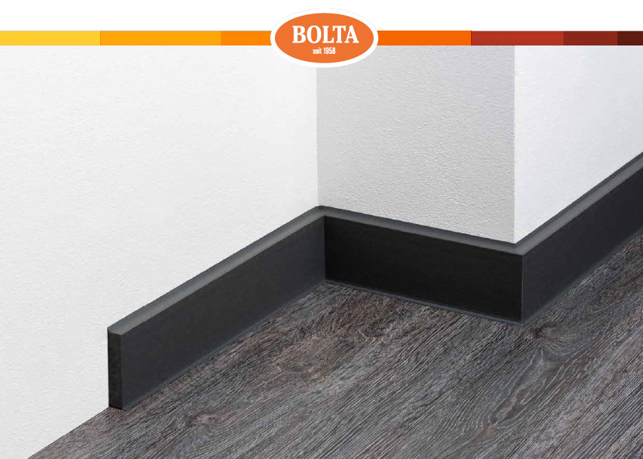BOLTA Hartschaum-Sockelleiste Q 12 G, glatte Oberfläche, 60 x 12 mm, 250 cm, verkehrsweiß (9016)
