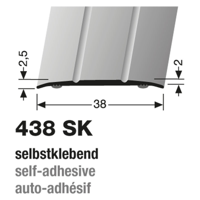 Küberit Übergangsprofil 38 mm Typ 438 SK, selbstklebend Küberit Übergangsprofil 38 mm Typ 438 SK, selbstklebend