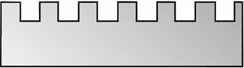 Zahnschiene (Zahnleiste) 28 cm - Zahnung C1 Zahnschiene (Zahnleiste) 28 cm - Zahnung C1