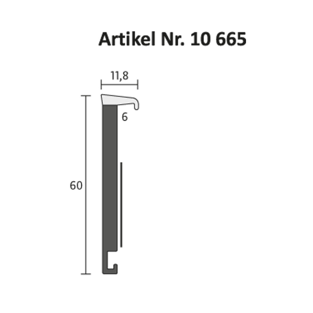 BOLTA Teppich-Hartschaumsockelleiste 400cm, grau (0107)