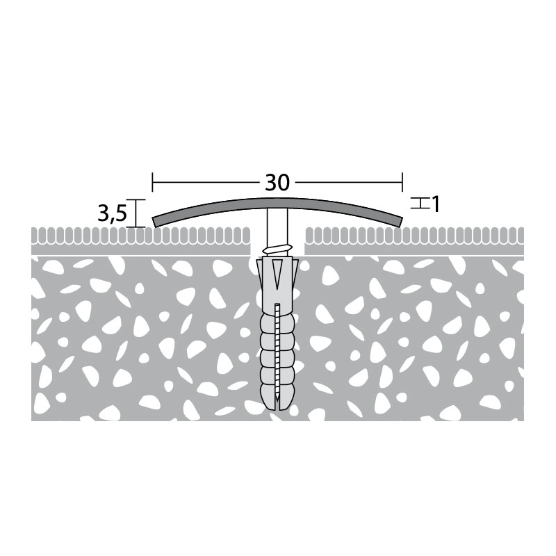 PRINZ Edelstahl Übergangsprofil Nr. 110, 30 mm, edelstahl spiegelblank
