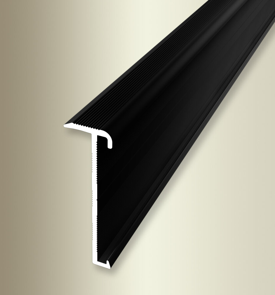 Küberit Treppenkantenprofil Typ 845, 300 cm, schwarz (RAL 9005)