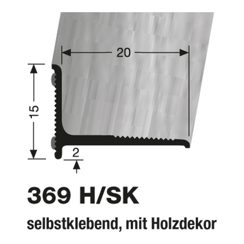 Küberit Alu Abschlussprofil Typ 369HSK 270 cm, Mahagoni (H84)