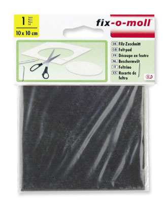 fix-o-moll Filz-Zuschnitt 10 x 10 cm braun