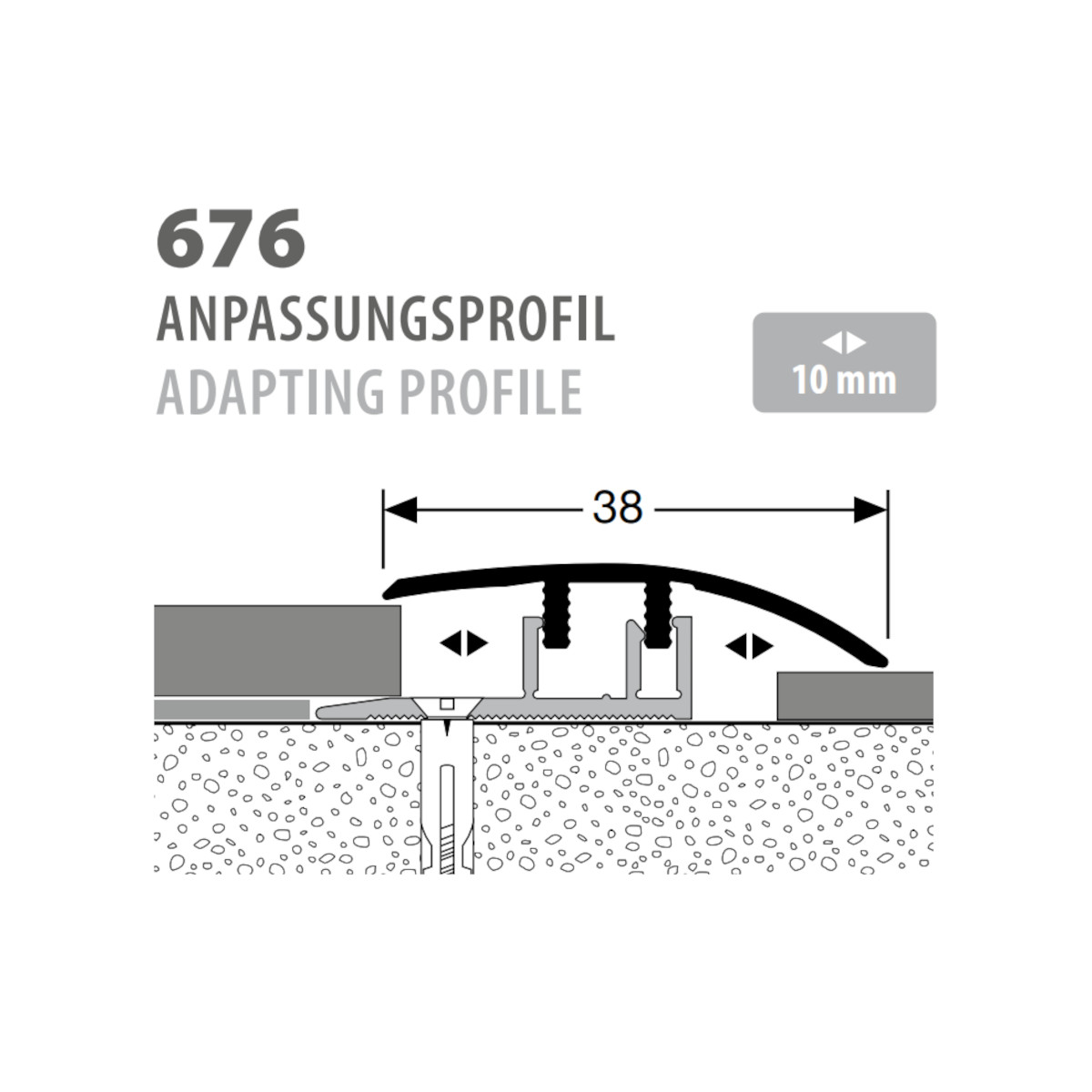 Küberit Anpassungsprofil Design-Clip® Plus Typ 676, 100 cm, sand (F9) Küberit Anpassungsprofil Design-Clip® Plus Typ 676, 100 cm, sand (F9)