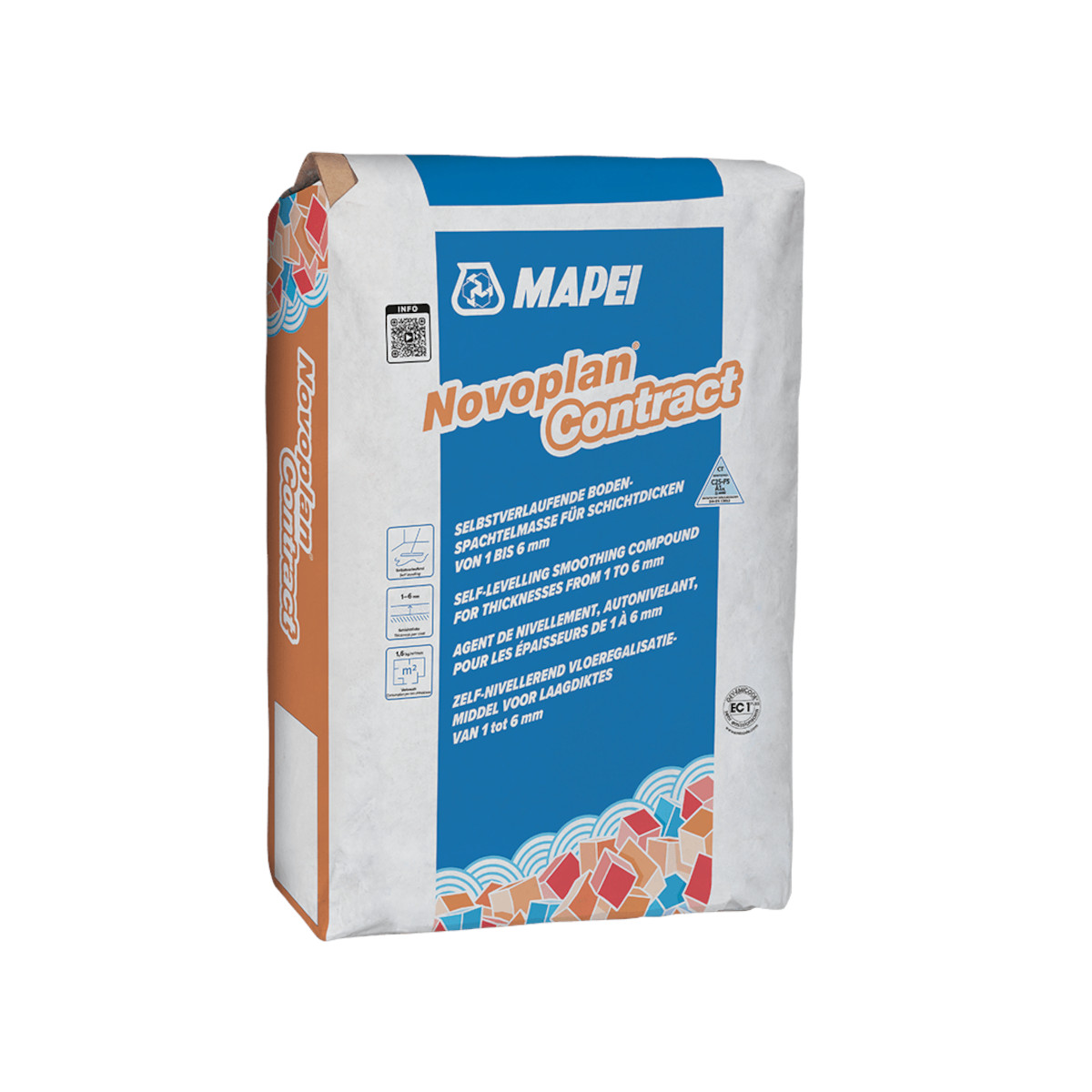 MAPEI Novoplan Contract - Bodenspachtelmasse – zementär  l 25 kg MAPEI Novoplan Contract - Bodenspachtelmasse – zementär  l 25 kg