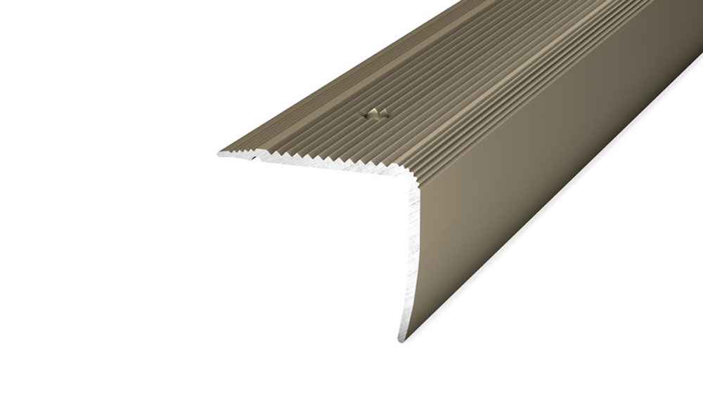 PRINZ Alu Treppenkantenprofil Nova Nr.165, 35 x 30 mm, 100 cm, edelstahloptik matt
