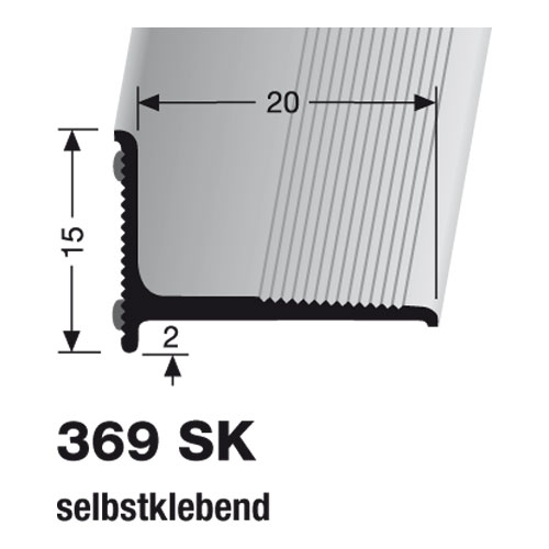 Küberit Alu Abschlussprofil Typ 369 SK, 270 cm, edelstahloptik (F2)