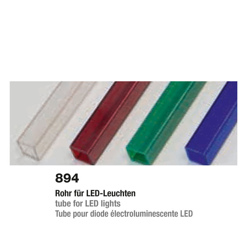 Küberit Rohr für LED-Leuchten für Treppenkanten Typ 890 & Typ 891, 200 cm, blau