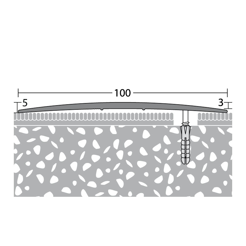 PRINZ Alu Übergangsprofil Nr. 119 S, 100 mm in verschiedenen Farben