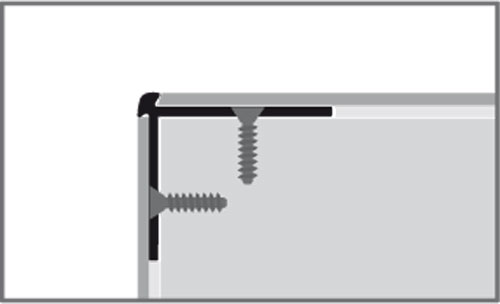 Küberit biegbares Treppenkantenprofil Typ 870 EB, 250 cm, edelstahloptik (F2)