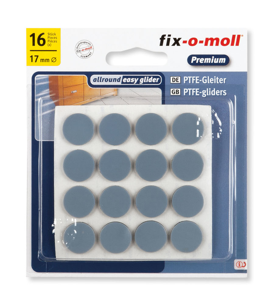 fix-o-moll PTFE Allround Easy-Glider, rund Ø 17 mm, 16 Stück fix-o-moll PTFE Allround Easy-Glider, rund Ø 17 mm, 16 Stück