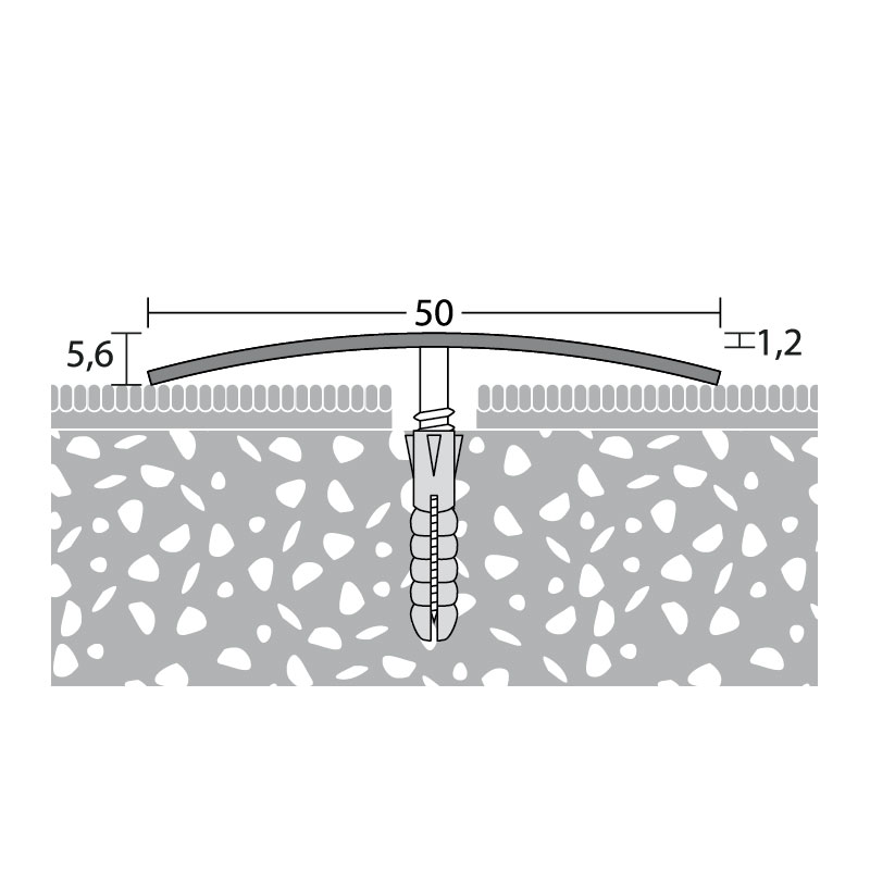 PRINZ Edelstahl Übergangsprofil Nr. 101, 50 mm, edelstahl gebürstet PRINZ Edelstahl Übergangsprofil Nr. 101, 50 mm, edelstahl gebürstet