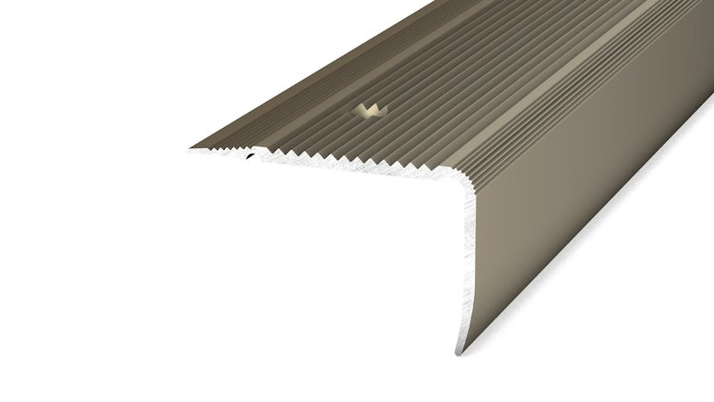 PRINZ Treppenkantenprofil Nova Nr.166, 70 x 44 mm, 250 cm, edelstahloptik matt PRINZ Treppenkantenprofil Nova Nr.166, 70 x 44 mm, 250 cm, edelstahloptik matt