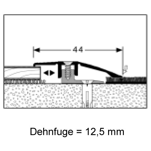 Küberit Anpassung PPS-AS Typ 386-AS, 270 cm, gold (F5)