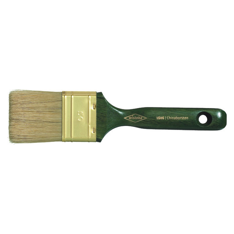 Wistoba Maler Flachpinsel 1606, 9. Stärke, reine helle Chinaborsten, grüner Stiel, 20 mm Wistoba Maler Flachpinsel 1606, 9. Stärke, reine helle Chinaborsten, grüner Stiel, 20 mm