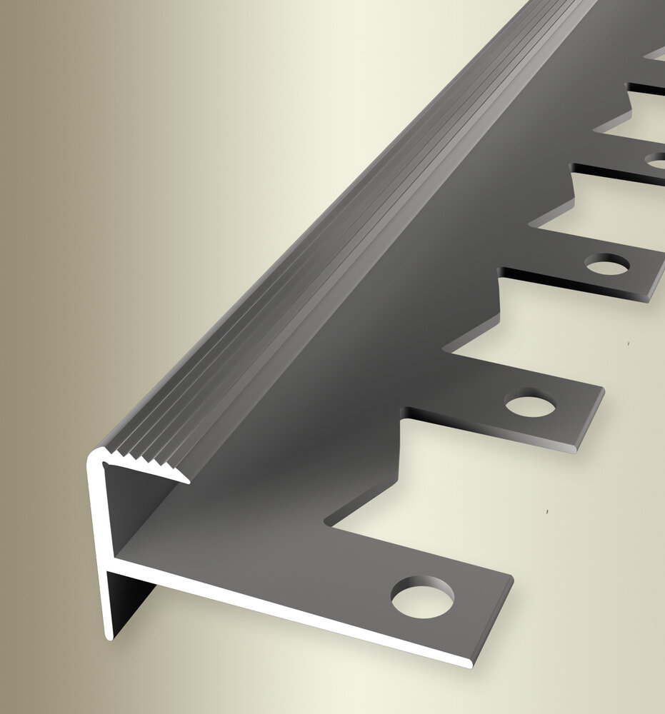 Küberit Alu Treppenkantenprofil Typ 810 EB 250 cm, edelstahloptik (F2) Küberit Alu Treppenkantenprofil Typ 810 EB 250 cm, edelstahloptik (F2)