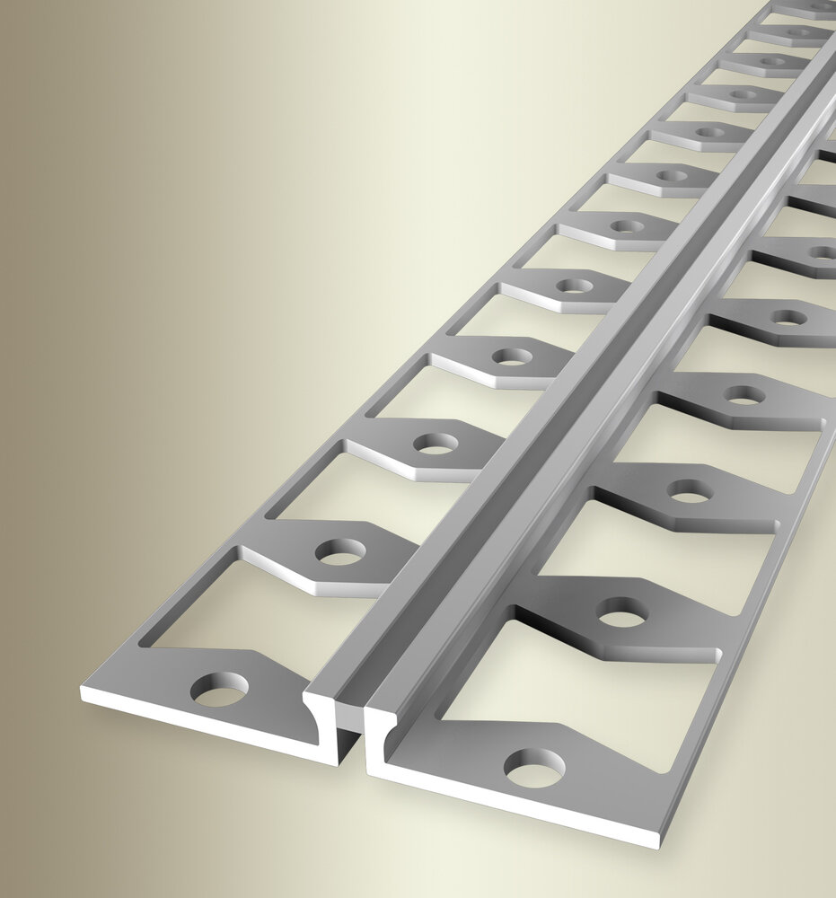 Küberit Alu Dehnungsprofil Typ 302 S, silber, 4,5 mm, grau, 300 cm Küberit Alu Dehnungsprofil Typ 302 S, silber, 4,5 mm, grau, 300 cm