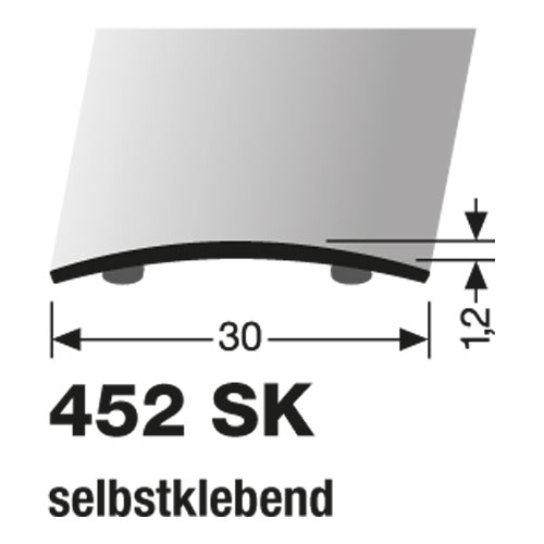 Küberit Übergangsprofil gewölbt, 30 x 1.2 mm, Typ 452SK Küberit Übergangsprofil gewölbt, 30 x 1.2 mm, Typ 452SK