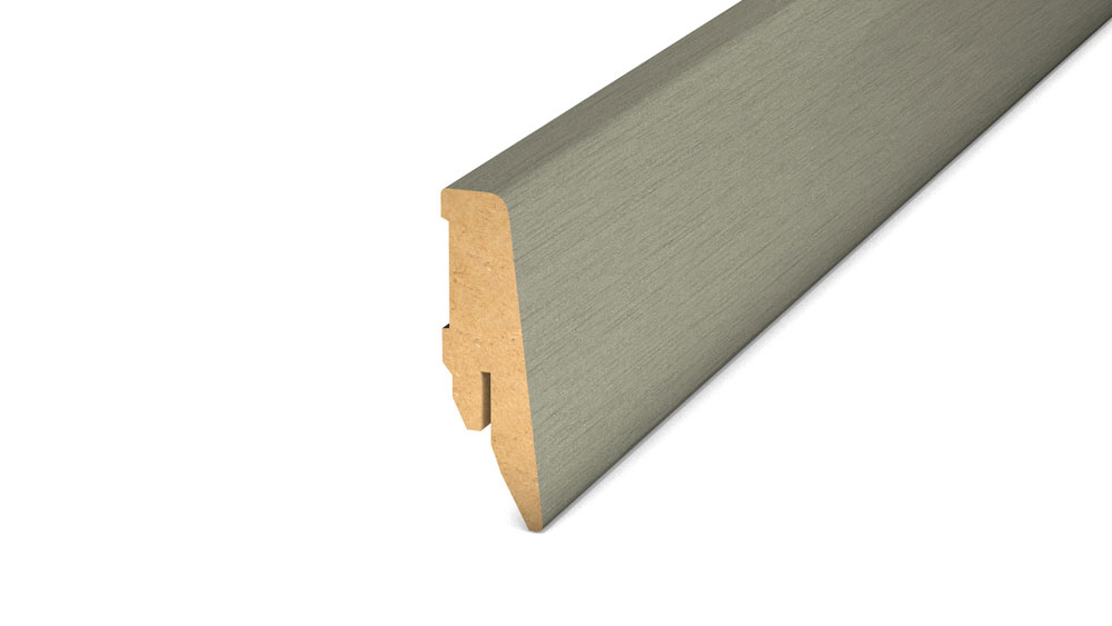 PRINZ Laminat-Sockelleiste Nr. 809, 18 x 58 mm, 250 cm, edelstahl gebürstet