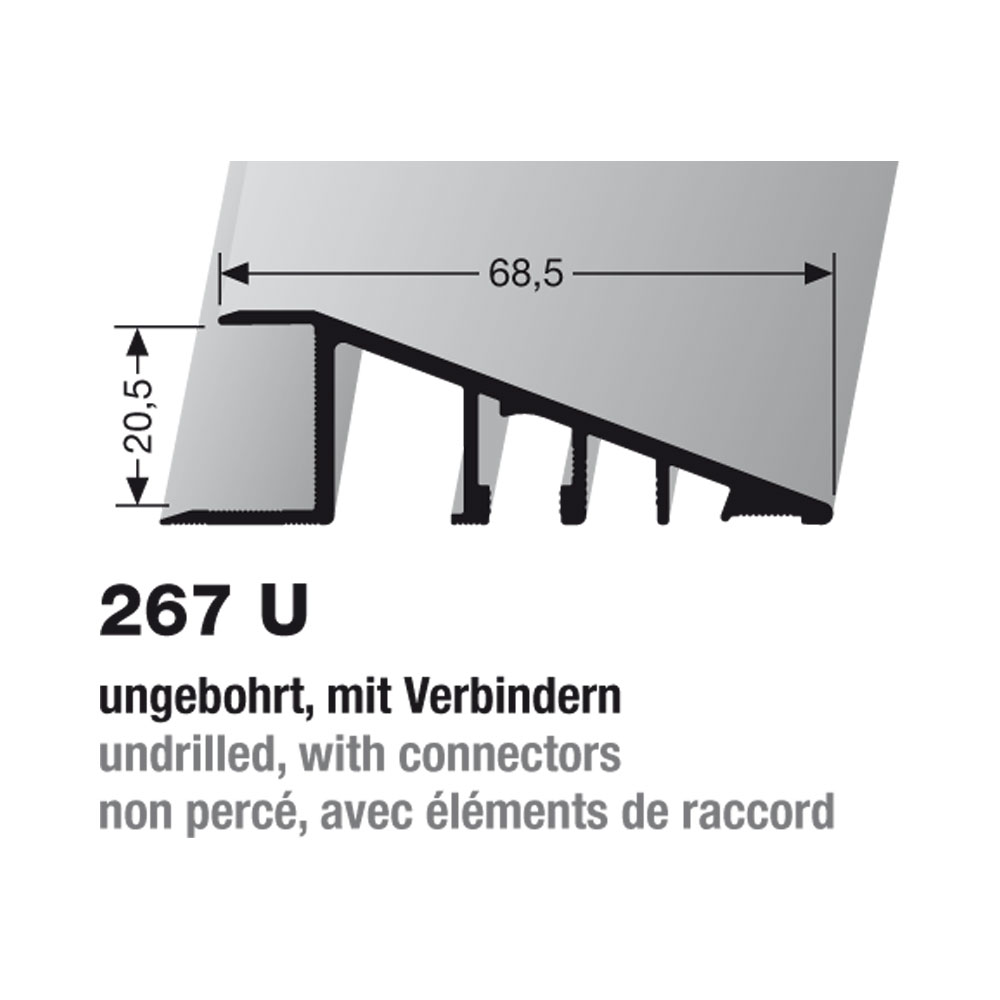 Küberit Rampenprofil 20,5 x 68,5 mm Typ 267 U