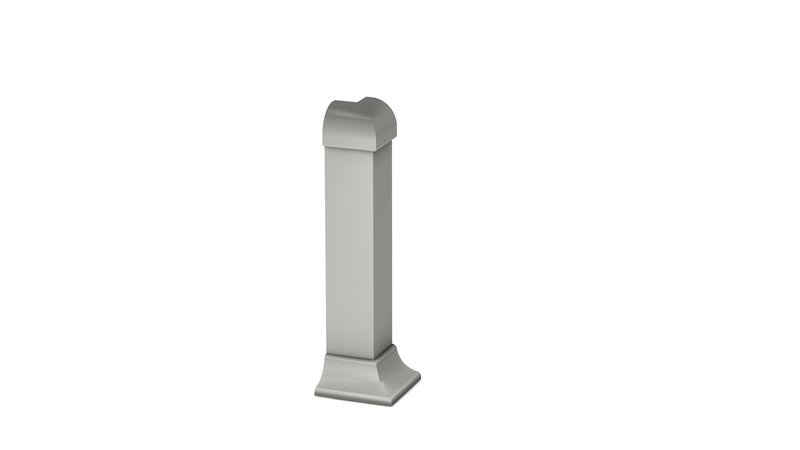 PRINZ Außenecke für Aluminium Sockelleiste Nr. 378, 11 x 60 mm, titanoptik