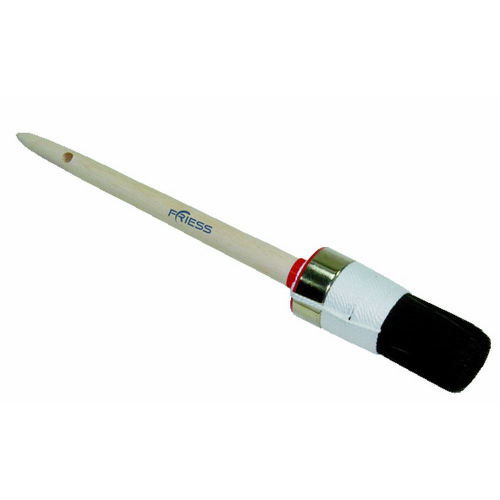 FRIESS Ringpinsel schwarzer Chinaborstenmix, doppelter weißer Fadenvorband, Gr.02 (20 mm) FRIESS Ringpinsel schwarzer Chinaborstenmix, doppelter weißer Fadenvorband, Gr.02 (20 mm)