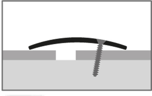 Küberit Übergangsprofil gewölbt, 30 x 1.2 mm, Typ 452S