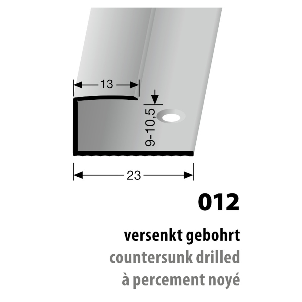 Küberit Alu Einfassprofil Typ 012, 270 cm, silber (F4)