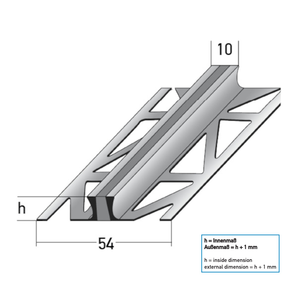 AUER Alu Dehnungsfugenprofil Typ 31, silber eloxiert, 3 mm, grau, 250 cm AUER Alu Dehnungsfugenprofil Typ 31, silber eloxiert, 3 mm, grau, 250 cm