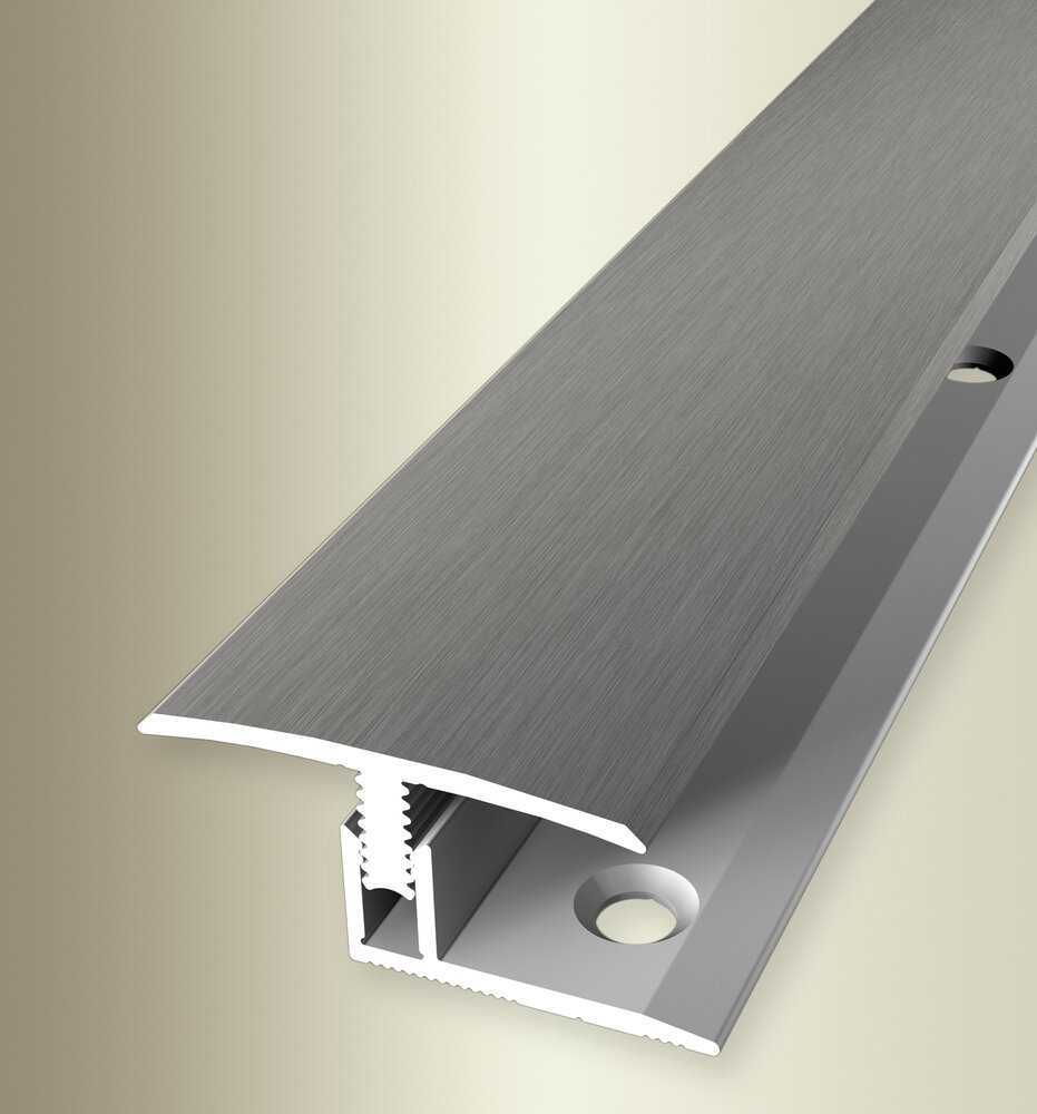 Küberit Übergangsprofil Mono-Clip Typ 558, 100 cm, edelstahloptik f.g. (F2G)