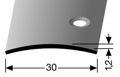 KÜBERIT Messing Ü.-Schiene 30x1.2 seitl.gebohrt 100 cm SB KÜBERIT Messing Ü.-Schiene 30x1.2 seitl.gebohrt 100 cm SB