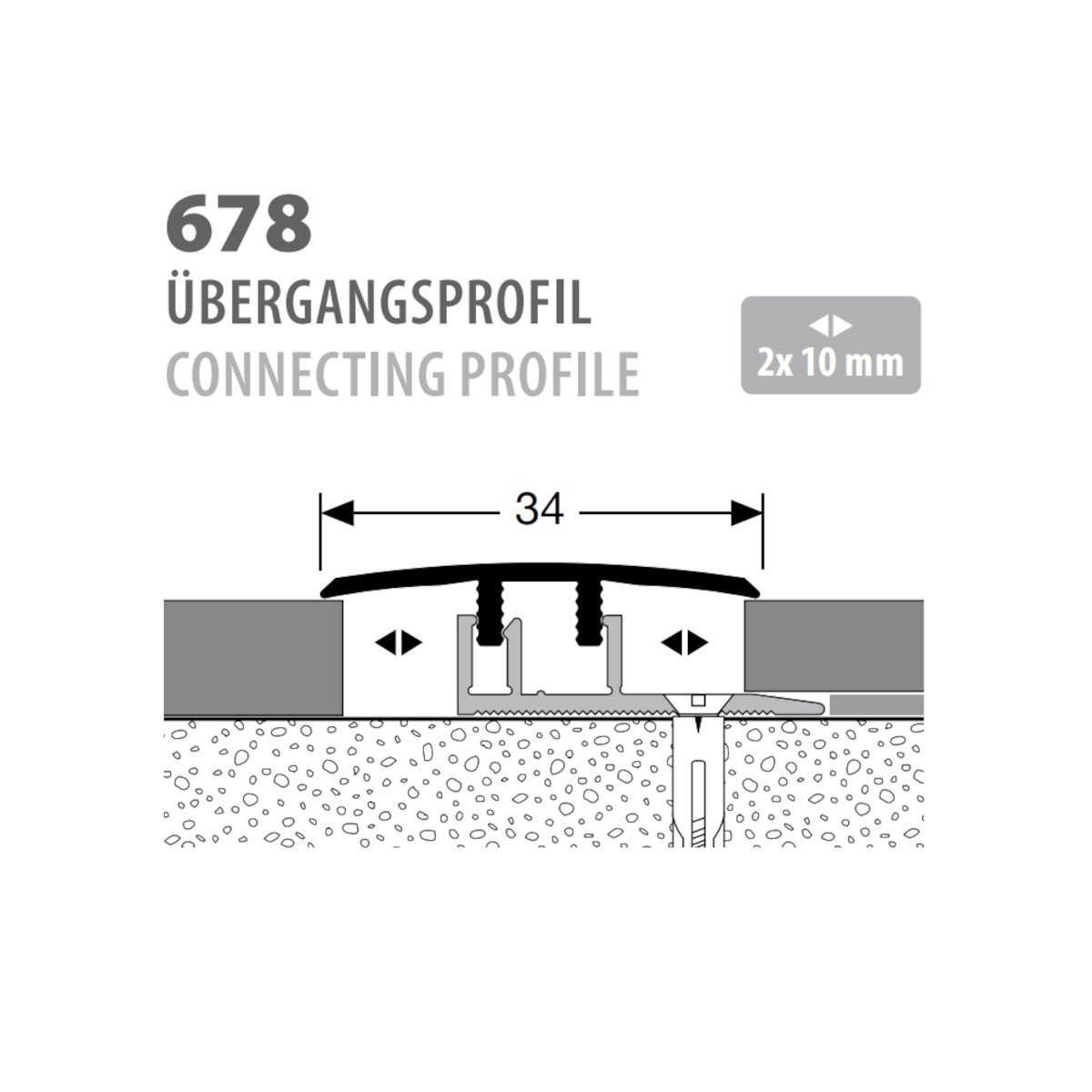 Küberit Übergangsprofil Design-Clip® Plus Typ 678, 200 cm, bronze (F6) Küberit Übergangsprofil Design-Clip® Plus Typ 678, 200 cm, bronze (F6)