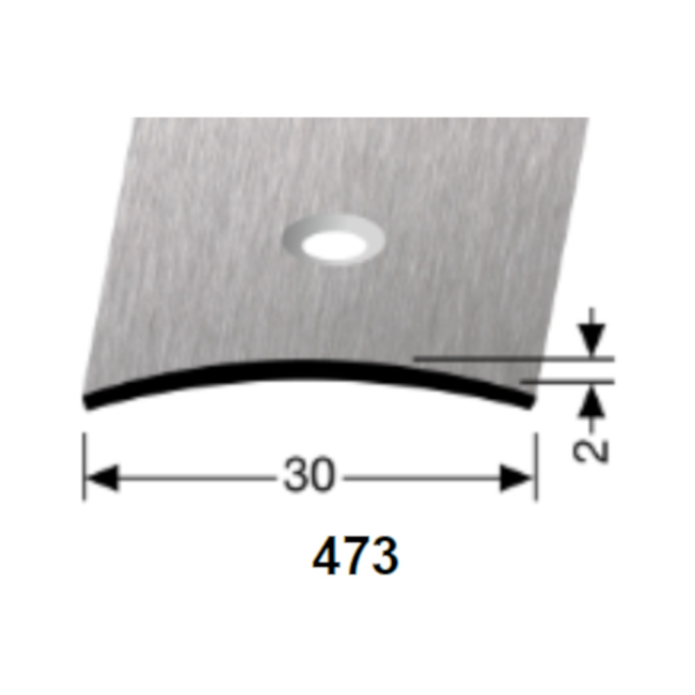 Küberit Übergangsprofil Typ 473, 90cm, edelstahl gebürstet (F8G)